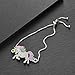 4MEMORYS Rainbow Unicorn Jewelry Set Including Pendant Necklace,Earrings,Bracelet Rhinestone Crystal Rhodium Plated Women Girls Gift