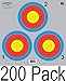 Archery 5 SPOT & 3 SPOT Vegas Targets by Longbow 8, 20, 50 & 200 Packs (3 Spot (200 Pack))