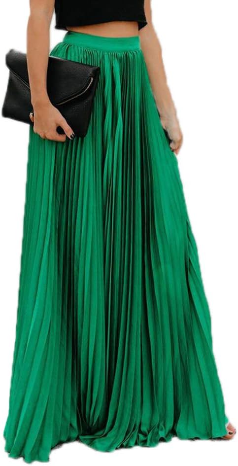 Flowy Pleated Skirt Women's Fashion Bohemian Skirt Long Skirt Chiffon Skirt