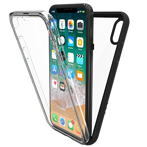 New Trent iPhone Xs 5.8 Inch (2018) and iPhone X 5.8 Inch (2017) Case New Trent Azure Full-Body Transparent Protection Case with Built-in Screen Protector