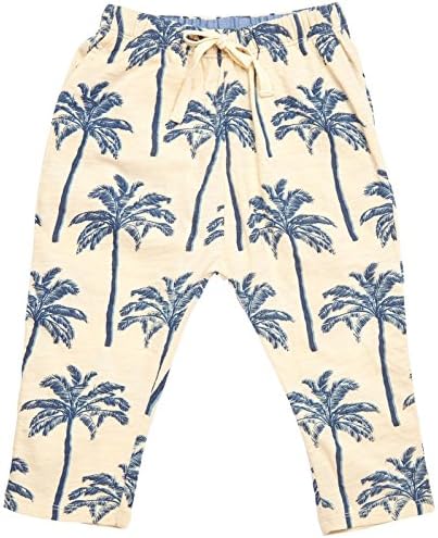 Blue Rooster Blue Rooster Baby Boys James Pant, Oversized Palm Tree, 3/6 months