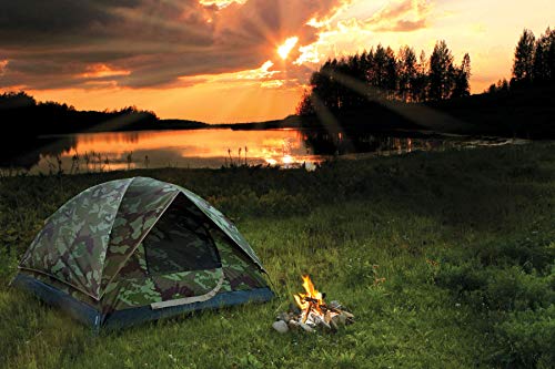 GigaTent 7x7 WATERPROOF CAMOUFLAGE UV 3-SEASON 3 PERSON PITCH TENT FOR OUTDOOR ACTIVITIES - Thumbnail 2