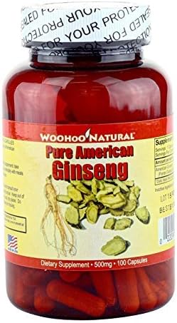 Pure American Ginseng Capsules, 500mg 100 Capsules by Washington