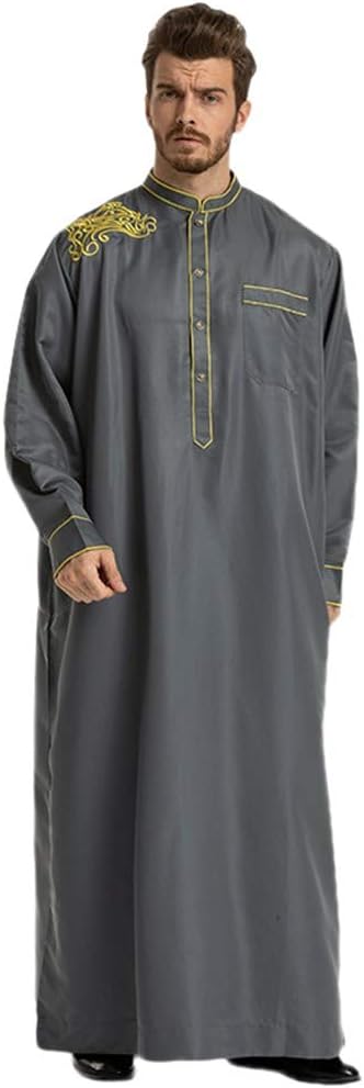Huazi2 Men Ethnic Robes Islamic Muslim Middle East Kaftan Dresses