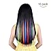 16PCS Colored Hairpieces 22Inch (55CM) Straight Clip in Hair Extensions Fashion Hairpieces Party Highlight Multiple Colors (16pcs Full Color Set)