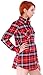 Simplicity Women's Classic Roll Up Sleeve Plaid Flannel Button Down Shirt