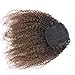 Lacer Afro Kinky Curly Human Hair Ponytail Hair Extensions 4B 4C Coily Natural Remy Curly Clip in Ponytail Extension One Piece For Black Women 10-20 inch (14 inch, Ombre #1B/4 Dark Brown)