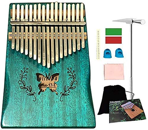 Vilihy-Kalimba-Mbira-Thumb-Piano-Sanza-17-keys-Solid-Wood-Finger-Piano-with-Carry-Bag-Music-Book-Musical-Scale-Stickers-Tuning-Hammer-Finger-sleeve-Musical-Gift-Easy-to-learn