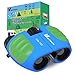 Compact Shock Proof Binoculars for Kids 8x21 with High-Resolution Real Optics, Best Gift for Boys & Girls Toys 3-12 Year Old