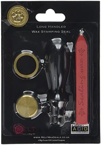 MELT Wax Stamp, Paw Print Dog Dogs Coin Seal and Red Wax Stick XWSC117-Kit (S23)