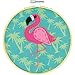 Dimensions Needle Crafts Flamingo Wool Felt Applique Embroidery Craft Kit, 6''