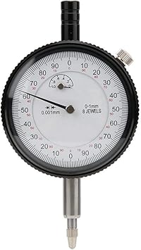 0 001mm 0 1mm Dial Indicator 8 Jewels Shockproof Precision Dial Gauge Measuring Tool Amazon Co Uk Diy Tools