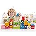 Hape Fantasia Block Castle Award Winning Wooden Castle Building Block Stacking Toy, Unique Shaped Building Block Set, Rainbow Stacking Toy with Patterns