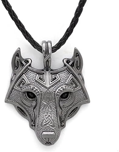 TTKP Norse Vikings Pendant Necklace Norse Wolf Head Necklace Original Animal Jewelry Wolf Head hange