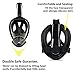Snorkel Mask, Explomos Diving Snorkeling Mask with Gopro Mount 180° Full Face Panoramic View Anti-Fog Anti-Leak Easybreath Dry Snorkeling Scuba Dive Equipment Safety for Adults Youth Kids(Black S)