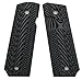 EXEL Cool Hand 1911 Full Size G10 Slim Grips, Screws Included, 3/16 Thin, Big Scoop, Ambi Safety Cut, OPS Texture, These Grips Only Work with Short Bushings, Grey/Black, HH1S-J1S-5