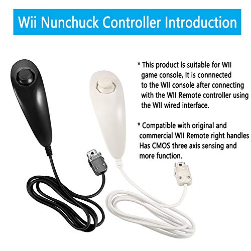image for Lactivx Nunchuck and Wii Remote Controller Compatible with Nintendo Wi