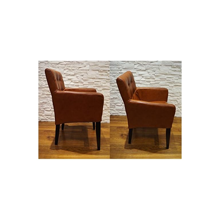 Quattro Meble Echtleder Esszimmerstühle Massivholz Stühle David Arm Pik