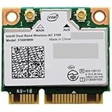Intel 3160 Dual Band Wireless AC + Bluetooth Mini PCIe card Supports 2.4 and 5.8Ghz B/G/N/AC Bands