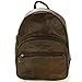 Leather Backpack Purse Mid Size & Convertible into single strap sling Bag or Backpack wearing Multiple Organizer Pockets Dark Brown