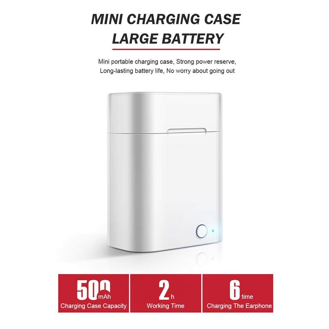 Pinsparkle Bluetooth Wireless Music Earphones Headset Earbuds with Charger Box Headphones