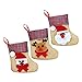 Womsky 12pcs Mini Christmas Stockings, 7'' Mini Stockings, Christmas Mini Stockings Gift & Treat Bag, for Favors and Decorating (red)