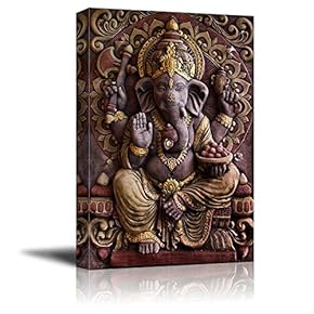 Sculpture of Gannesa Hindu God Wall Decor