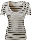 MBE Women's Contemporary Broad Basic Stripe Pattern Tee