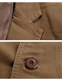 chouyatou - Chaqueta deportiva de algodón ligero con 2 botones para hombre