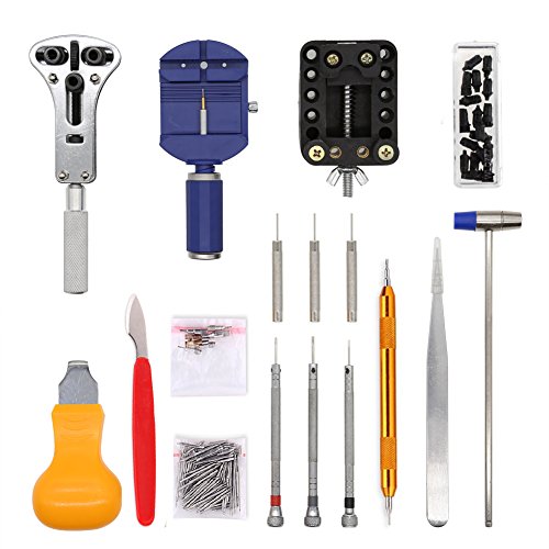 E.Durable 147 in 1 Watch Repair Kit Professional Screwdriver Spring Bar Tool Set, Watch Band Link Pin Tool Set with Carrying Case (Watch Repair Set -1)