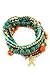 Aris Bohemian Turquoise Beaded Stretch Bracelets Stack Bundle: Bracelets & Bag