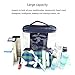 HaloVa Transparent Toiletry Bag, Clear Travel Makeup Pouch Sundry Bag, Cosmetics and Toiletries Organizer Bag with Top Handle for Men and Women, Dark Blue