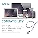 ONSON iPhone Cable,3Pack 8 Inch Short Nylon Braided iPhone Cord Lightning Cable Certified to USB Charging Charger for iPhone 7/7 Plus/6S/6S Plus,SE/5S/5,iPad,iPod Nano 7 (Gray White,8 Inch)