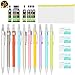 HaiMay 26 Pieces Mechanical Pencil Set,10 Pieces 0.7 mm Mechanical Pencils and 10 Replaceable Tubes Lead With 5 Pack Erasers 1 Pack Transparent Bag For School and Office(10 colors)