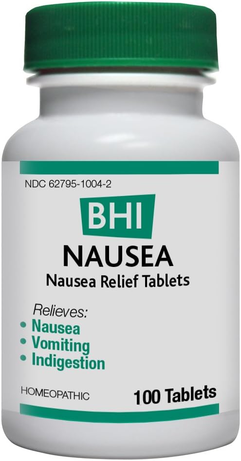 BHI Nausea Relief Natural, Safe Homeopathic Relief - 100 Tablets: Health & Personal Care