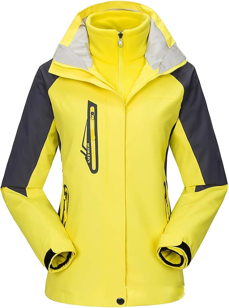 Ommda Chaqueta Softshell Trekking Mujer Invierno Cortavientos 3 en 1