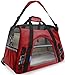 OxGord Airline Approved Pet Carriers w/ Fleece Bed For Dog & Cat - Medium, Soft Sided Kennel - 2016 Newly Designed Model, Crimson Red