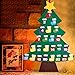 Outgeek Felt Christmas Tree, Countdown Advent Calendar Tree DIY Christmas Tree Advent Calender with 24 PCS Ornaments for Kids New Year Door Wall Hanging Xmas Decoration