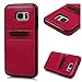 S7 Edge Case, YOKIRIN Case Card Holder Slim Fit Dual Layer Protective with Card Slot Holder Advanced Shock Absorption Protective Wallet Case Cover for Samsung Galaxy S7 Edge - Rose