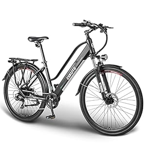 ESKUTE Elektrische Fiets Wayfarer 28″ Urban Ebike Trekking/Citybike met Uitneembare Lithium Batterij 36V10Ah, 250W Achter Motor, Shimano 7 Versnellingen, Betrouwbare Metgezel voor het Dagelijkse Leven