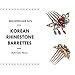 eKoi - Korean Palace Tradition Collection - Retro Vintage Color Rhinestone Hair Pieces Stick Barrette Alligator Clip Snap Ornament Pin Accessory Band for Women Girl (Flower Hair Comb)