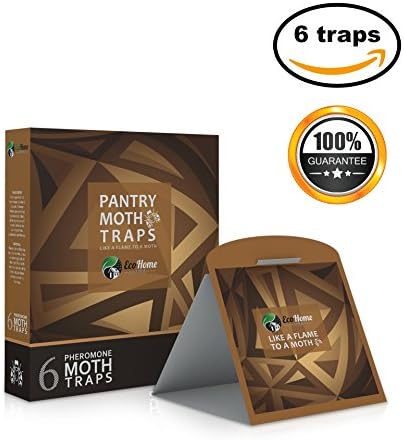Eco Home USA Non-Toxic Insecticide & Odor Free Glue Pantry Moth Traps (6-Pack)