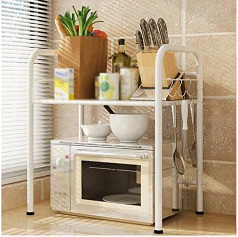 YZWJ DFHHG® Kitchen Microwave Oven Rack Kitchenware Oven Rack Multiple Layers Incorporated Shelf Storage White Long 50cm Durable
