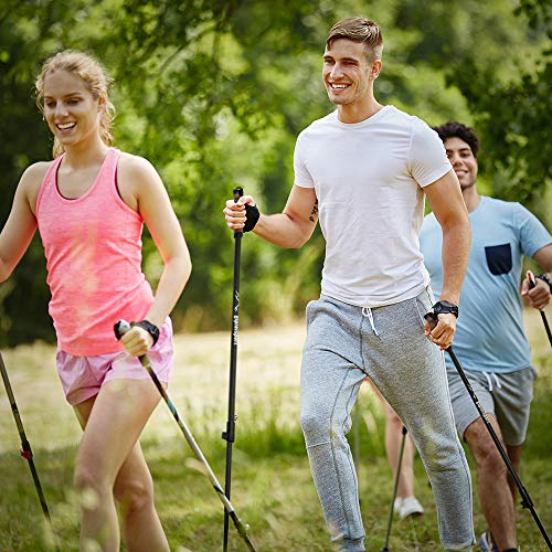 gipfelsport Nordic Walking stokken, verstelbaar, telescopische wandelstokken, stok met tas en accessoires, loopstokken… - Image 7