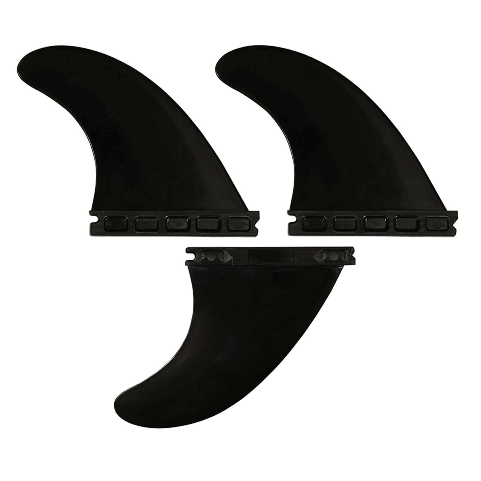 iBOARD Surfboard Future Fins Foam Surf Board Accessories |3 Fins & Bolts Black
