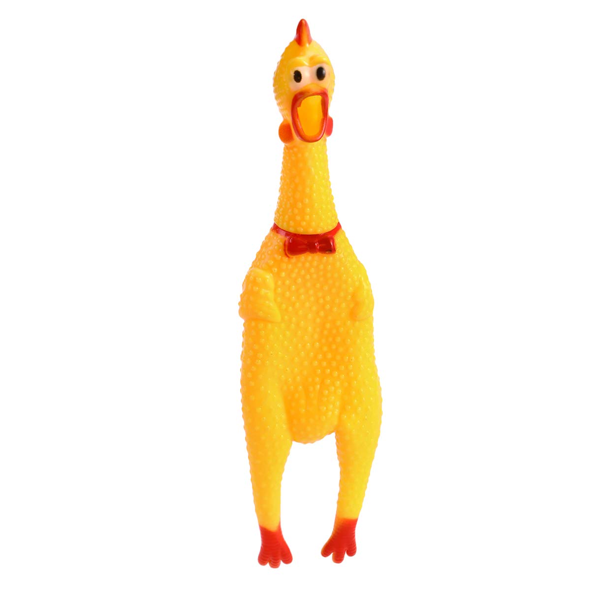 Toyvian 1pc Rubber Screaming Chicken Toy For Pets Funny Squeaky Chicken