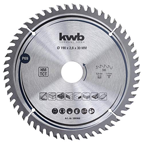 kwb TCT Circular Saw Blade, Ø 190 x 30 mm, 56 Teeth