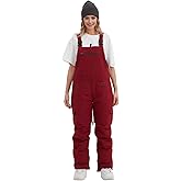 BUMDEEP Women and Men's Snow Bibs - Adjustable Overalls, Windproof & Waterproof Ski Pants, Insulated Warm Pants