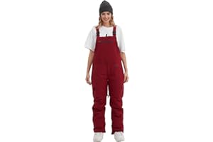 BUMDEEP Women and Men's Snow Bibs - Adjustable Overalls, Windproof & Waterproof Ski Pants, Insulated Warm Pants