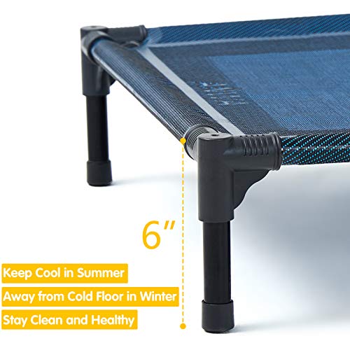 ANWA Elevated Dog Bed Large, Cooling Raised Dog Bed Outdoor & Indoor